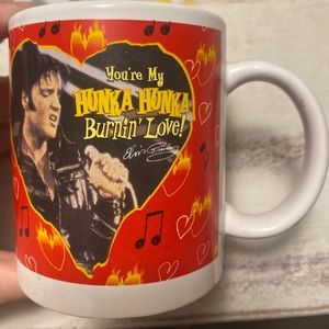 Elvis Presley ceramic mug from 1999. All flaws shown in photos.